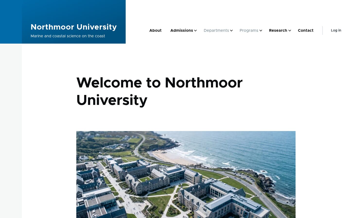The Northmoor University front page