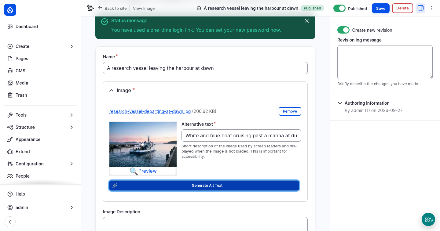 The generated alt text